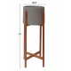 ΓΛΑΣΤΡΑ ΕΣΩΤ.ΧΩΡΟΥ RENTIL HM4684.03L FIBER CEMENT ΧΡΩΜΑ ΓΚΡΙ--ΒΑΣΗ TEAK Φ27x66Υ