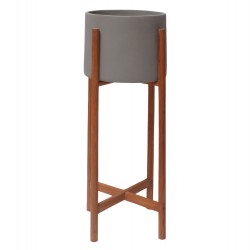 ΓΛΑΣΤΡΑ ΕΣΩΤ.ΧΩΡΟΥ RENTIL HM4684.03L FIBER CEMENT ΧΡΩΜΑ ΓΚΡΙ--ΒΑΣΗ TEAK Φ27x66Υ