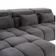 ΚΑΝΑΠΕΣ ΑΡΙΣΤΕΡΗ ΓΩΝΙΑ DIVYA HM3267.12L ΓΚΡΙ ΥΦΑΣΜΑ 260x100-174x104Υεκ.