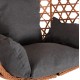 ΚΡΕΜΑΣΤΗ ΦΩΛΙΑ NESTA HM6468.05 ΜΑΥΡΟ ΜΕΤΑΛΛΟ--ΚΑΦΕ P.E.RATTAN 100x100x190Υεκ.