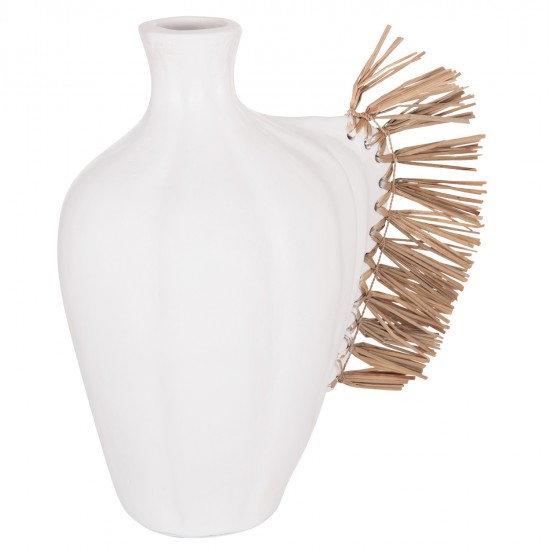 ΕΠΙΤΡΑΠΕΖΙΟ ΔΙΑΚΟΣΜΗΤΙΚΟ JEBB HM4689.02 ΛΕΥΚΗ ΤΕΡΑΚΟΤΑ & GRASS--32x15x33Υεκ.