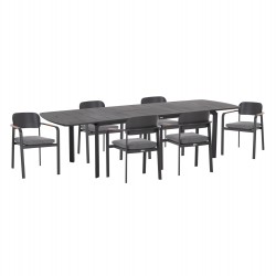 ΣΕΤ ΤΡΑΠΕΖΑΡΙΑΣ ΕΞ.ΧΩΡΟΥ 6 ΘΕΣΕΩΝ ELARA HM10726.01 ΓΚΡΙ ΑΛΟΥΜΙΝΙΟ-ΕΠΕΚΤΕΙΝΟΜΕΝΟ ΤΡΑΠΕΖΙ