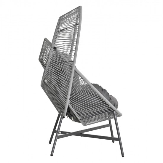 ΠΟΛΥΘΡΟΝΑ-ΦΩΛΙΑ RULER HM6506.01 ΓΚΡΙ ΜΕΤΑΛΛΟ-P.E.RATTAN-ΜΑΞΙΛΑΡΙΑ 90x85x154Υεκ