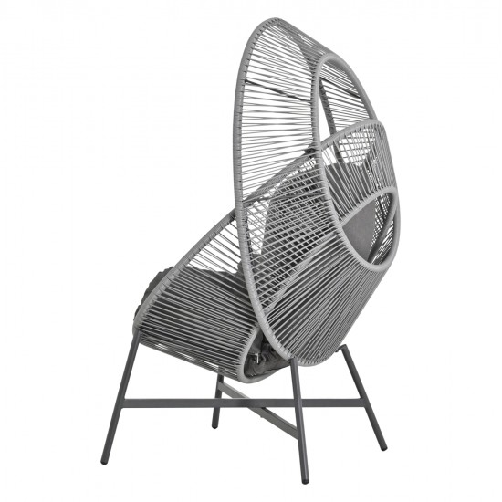 ΠΟΛΥΘΡΟΝΑ-ΦΩΛΙΑ RULER HM6506.01 ΓΚΡΙ ΜΕΤΑΛΛΟ-P.E.RATTAN-ΜΑΞΙΛΑΡΙΑ 90x85x154Υεκ