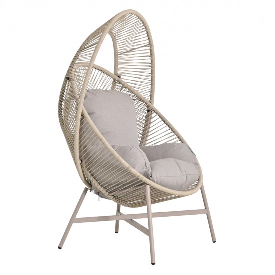 ΠΟΛΥΘΡΟΝΑ-ΦΩΛΙΑ RULER HM6506.02 ΜΟΚΑ ΜΕΤΑΛΛΟ-P.E.RATTAN--ΓΚΡΙ ΜΑΞΙΛΑΡΙΑ 90x85x154Υεκ