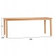 ΤΡΑΠΕΖΙ ΟΡΘΟΓΩΝΙΟ FINTO HM6616 ΞΥΛΟ TEAK--ΦΥΣΙΚΟ 200x100x75Υεκ.