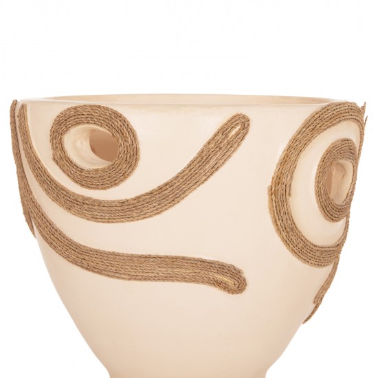 ΕΠΙΤΡΑΠΕΖΙΟ ΔΙΑΚΟΣΜΗΤΙΚΟ ΒΑΖΟ DEAN HM4678.02 ΤΕΡΑΚΟΤΑ ΣΕ ΚΡΕΜ--Φ25x28Υεκ.