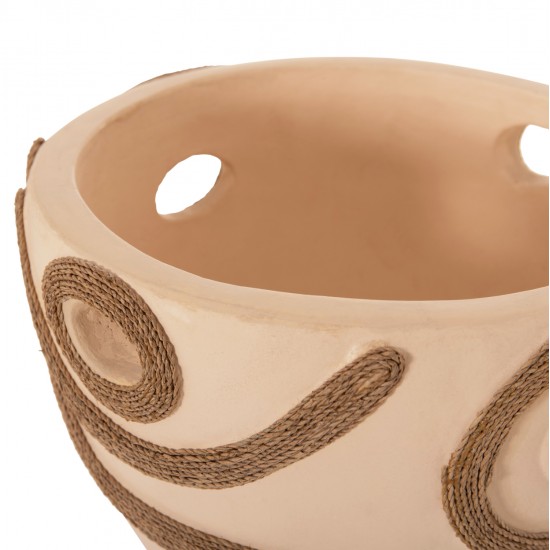 ΕΠΙΤΡΑΠΕΖΙΟ ΔΙΑΚΟΣΜΗΤΙΚΟ ΒΑΖΟ DEAN HM4678.02 ΤΕΡΑΚΟΤΑ ΣΕ ΚΡΕΜ--Φ25x28Υεκ.