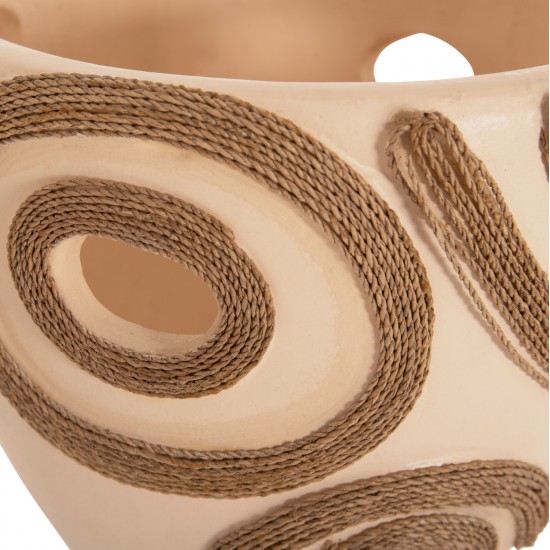 ΕΠΙΤΡΑΠΕΖΙΟ ΔΙΑΚΟΣΜΗΤΙΚΟ ΒΑΖΟ DEAN HM4678.02 ΤΕΡΑΚΟΤΑ ΣΕ ΚΡΕΜ--Φ25x28Υεκ.