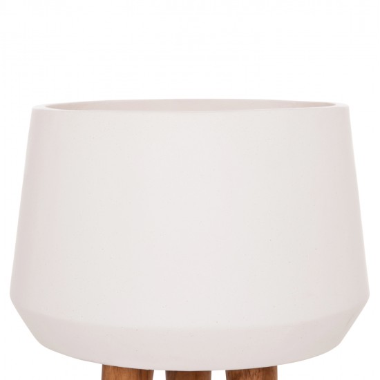 ΓΛΑΣΤΡΑ ΕΣΩΤ.ΧΩΡΟΥ QUAN HM4680.02L FIBER CEMENT ΛΕΥΚΟ--ΒΑΣΗ TEAK Φ38x62Υεκ