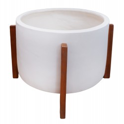 ΓΛΑΣΤΡΑ ΕΣΩΤ.ΧΩΡΟΥ HOFF HM4682.02L FIBER CEMENT ΛΕΥΚΟ-TEAK ΒΑΣΗ Φ50x35Υεκ