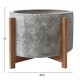 ΓΛΑΣΤΡΑ ΕΣΩΤ.ΧΩΡΟΥ HOFF HM4682.03L FIBER CEMENT ΓΚΡΙ-TEAK ΒΑΣΗ Φ50x35Υεκ