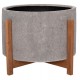 ΓΛΑΣΤΡΑ ΕΣΩΤ.ΧΩΡΟΥ HOFF HM4682.03L FIBER CEMENT ΓΚΡΙ-TEAK ΒΑΣΗ Φ50x35Υεκ