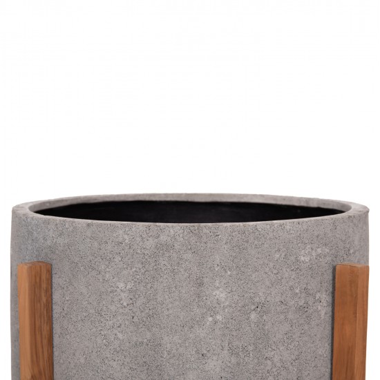 ΓΛΑΣΤΡΑ ΕΣΩΤ.ΧΩΡΟΥ HOFF HM4682.03L FIBER CEMENT ΓΚΡΙ-TEAK ΒΑΣΗ Φ50x35Υεκ