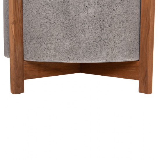 ΓΛΑΣΤΡΑ ΕΣΩΤ.ΧΩΡΟΥ HOFF HM4682.03L FIBER CEMENT ΓΚΡΙ-TEAK ΒΑΣΗ Φ50x35Υεκ