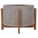 ΓΛΑΣΤΡΑ ΕΣΩΤ.ΧΩΡΟΥ HOFF HM4682.03L FIBER CEMENT ΓΚΡΙ-TEAK ΒΑΣΗ Φ50x35Υεκ