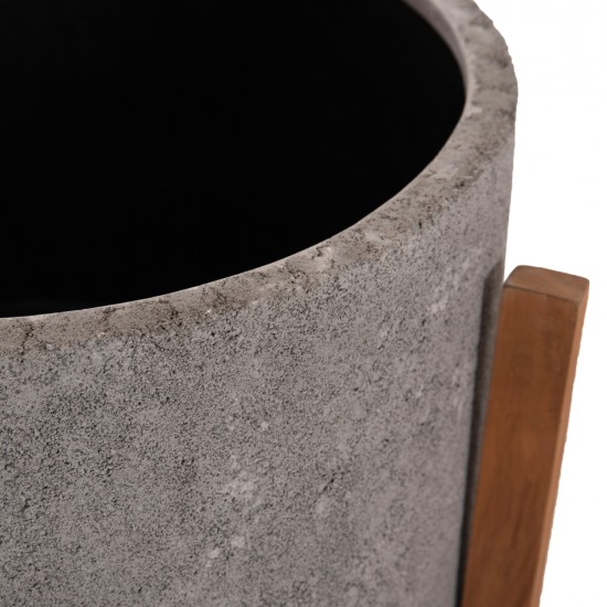 ΓΛΑΣΤΡΑ ΕΣΩΤ.ΧΩΡΟΥ HOFF HM4682.03L FIBER CEMENT ΓΚΡΙ-TEAK ΒΑΣΗ Φ50x35Υεκ
