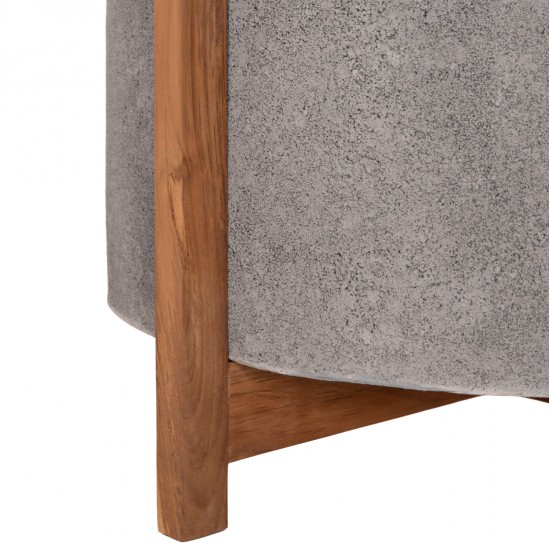 ΓΛΑΣΤΡΑ ΕΣΩΤ.ΧΩΡΟΥ HOFF HM4682.03L FIBER CEMENT ΓΚΡΙ-TEAK ΒΑΣΗ Φ50x35Υεκ