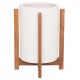 ΓΛΑΣΤΡΑ ΕΣΩΤ.ΧΩΡΟΥ HOFF HM4682.02S FIBER CEMENT ΛΕΥΚΟ-TEAK ΒΑΣΗ Φ33x42Υεκ
