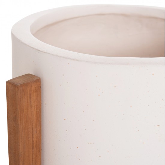 ΓΛΑΣΤΡΑ ΕΣΩΤ.ΧΩΡΟΥ HOFF HM4682.02S FIBER CEMENT ΛΕΥΚΟ-TEAK ΒΑΣΗ Φ33x42Υεκ