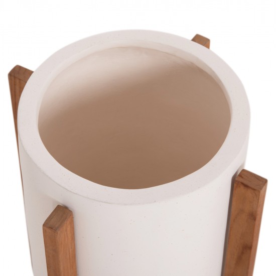 ΓΛΑΣΤΡΑ ΕΣΩΤ.ΧΩΡΟΥ HOFF HM4682.02S FIBER CEMENT ΛΕΥΚΟ-TEAK ΒΑΣΗ Φ33x42Υεκ