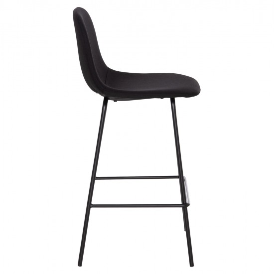 ΣΚΑΜΠΟ ΜΠΑΡ VINCENT HM9298.24 ΜΕΣΑΙΟΥ ΥΨΟΥΣ-ΜΑΥΡΟ ΥΦΑΣΜΑ-ΜΕΤΑΛΛΙΚΑ ΠΟΔΙΑ 43x50x92,5Υεκ
