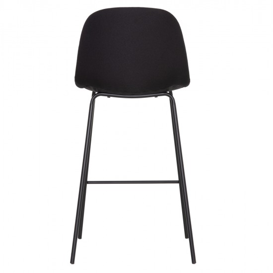 ΣΚΑΜΠΟ ΜΠΑΡ VINCENT HM9298.24 ΜΕΣΑΙΟΥ ΥΨΟΥΣ-ΜΑΥΡΟ ΥΦΑΣΜΑ-ΜΕΤΑΛΛΙΚΑ ΠΟΔΙΑ 43x50x92,5Υεκ