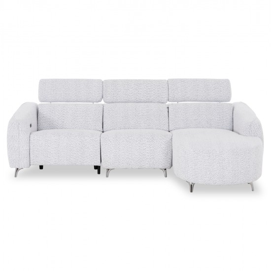 ΚΑΝΑΠΕΣ ΔΕΞΙΑ ΓΩΝΙΑ 3Θ ΜΕ RECLINE VALENTE HM3317.01R ΑΝΟΙΧΤΟ ΓΚΡΙ ΥΦΑΣΜΑ 275x160x104Yεκ
