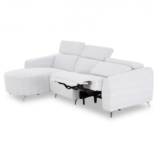 ΚΑΝΑΠΕΣ ΑΡΙΣΤΕΡΗ ΓΩΝΙΑ 3Θ ΜΕ RECLINE VALENTE HM3317.01L ΑΝΟΙΧΤΟ ΓΚΡΙ ΥΦΑΣΜΑ 275x160x104Yεκ