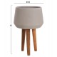 ΓΛΑΣΤΡΑ ΕΣΩΤ.ΧΩΡΟΥ QUAN HM4680.03L FIBER CEMENT ΓΚΡΙ--ΒΑΣΗ TEAK Φ38x62Υεκ