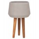 ΓΛΑΣΤΡΑ ΕΣΩΤ.ΧΩΡΟΥ QUAN HM4680.03L FIBER CEMENT ΓΚΡΙ--ΒΑΣΗ TEAK Φ38x62Υεκ