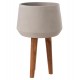 ΓΛΑΣΤΡΑ ΕΣΩΤ.ΧΩΡΟΥ QUAN HM4680.03L FIBER CEMENT ΓΚΡΙ--ΒΑΣΗ TEAK Φ38x62Υεκ