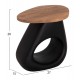 ΒΟΗΘΗΤΙΚΟ ΤΡΑΠΕΖΙ AIDA HM4692.01 FIBER CEMENT ΜΑΥΡΟ--ΞΥΛΟ TEAK TOP 47x60x59Υεκ