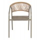 ΠΟΛΥΘΡΟΝΑ HOMAN HM6430.04 ΣΑΜΠΑΝΙ ΜΕΤΑΛΛΟ & TEXTILENE--ΜΠΕΖ P.E.RATTAN 53x58x75Υεκ