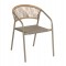 ΠΟΛΥΘΡΟΝΑ HOMAN HM6430.04 ΣΑΜΠΑΝΙ ΜΕΤΑΛΛΟ & TEXTILENE--ΜΠΕΖ P.E.RATTAN 53x58x75Υεκ