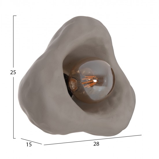 ΕΠΙΤΟΙΧΙΟ ΦΩΤΙΣΤΙΚΟ LUXON HM4701.03S FIBER CEMENT ΣΕ ΓΚΡΙ 28x15x25Υεκ.