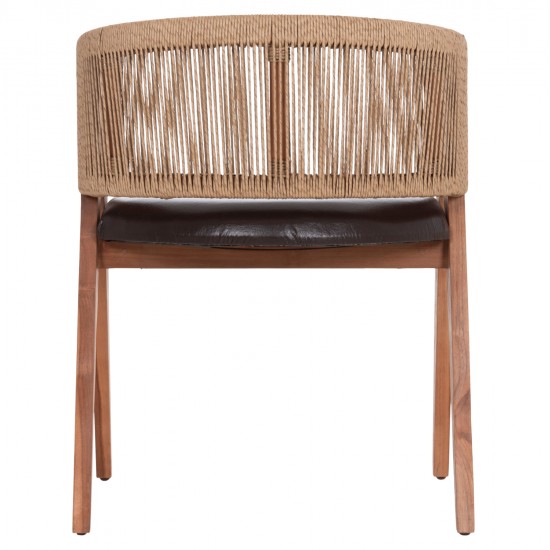 ΠΟΛΥΘΡΟΝΑ ΤΡΑΠΕΖΑΡΙΑΣ BRANN HM18238.11 ΞΥΛΟ ΤΕΑΚ-ΚΑΦΕ PU-ΣΧΟΙΝΙ 60x67x76Υεκ.