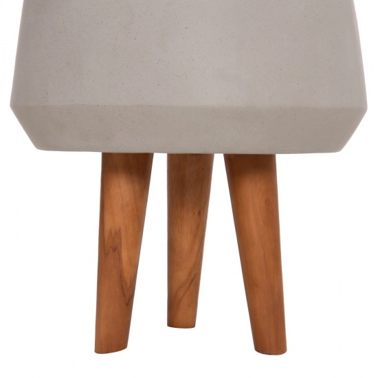 ΓΛΑΣΤΡΑ ΕΣΩΤ.ΧΩΡΟΥ QUAN HM4680.03M FIBER CEMENT ΓΚΡΙ--ΒΑΣΗ TEAK Φ35x50Υεκ