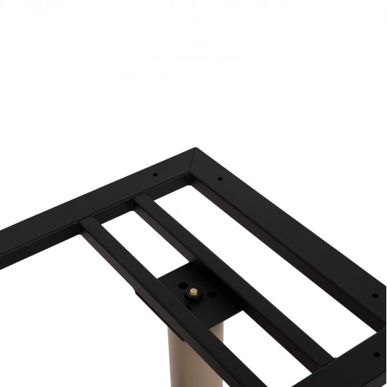 ΒΑΣΗ ΤΡΑΠΕΖΙΟΥ ΑΛΟΥΜΙΝΙΟΥ ΔΙΣΤΗΛΗ HM461.25 CAPPUCINO ΜΕ ΡΕΓΟΥΛΑΤΟΡΟΥΣ 100Χ60Χ73Υεκ.