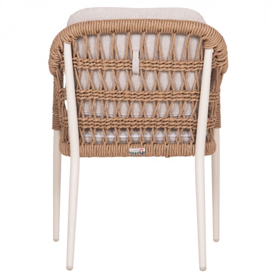 ΠΟΛΥΘΡΟΝΑ BOXER HM6556.02 ΑΛΟΥΜΙΝΙΟ & OLEFIN ΜΠΕΖ-TWIST WICKER 58x60x80Yεκ