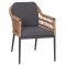 ΠΟΛΥΘΡΟΝΑ BOXER HM6556.01 ΑΛΟΥΜΙΝΙΟ & OLEFIN ΓΚΡΙ-TWIST WICKER 58x60x80Yεκ