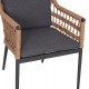 ΠΟΛΥΘΡΟΝΑ BOXER HM6556.01 ΑΛΟΥΜΙΝΙΟ & OLEFIN ΓΚΡΙ-TWIST WICKER 58x60x80Yεκ