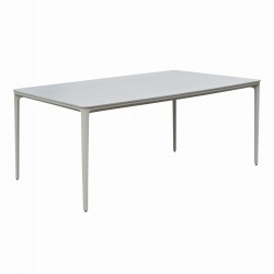 ΤΡΑΠΕΖΙ ΤΡΑΠΕΖΑΡΙΑΣ STAD HM6557.02 ΜΠΕΖ ΑΛΟΥΜΙΝΙΟ--ΛΕΥΚΟ SINTERED STONE 180x90x74Υεκ
