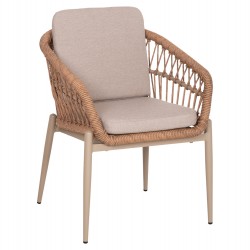 ΠΟΛΥΘΡΟΝΑ ΑΛΟΥΜΙΝΙΟΥ GALDIN HM6272.03 ΚΑΠΟΥΤΣΙΝΟ-P.E.RATTAN-ΜΠΕΖ ΥΦΑΣΜΑ 65x60x76Υεκ