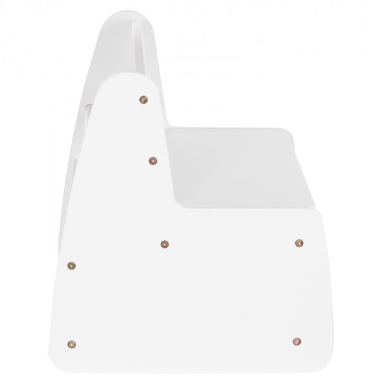 ΠΑΓΚΑΚΙ ΠΑΙΔΙΚΟ ΜΕ ΑΠΟΘ.ΧΩΡΟ RICKI HM18342.03 MDF & ΚΟΝΤΡΑΠΛΑΚΕ ΛΕΥΚΟ 63x43x47Υεκ