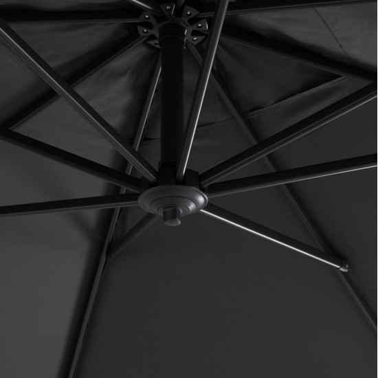 ΟΜΠΡΕΛΑ ΠΙΣΙΝΑΣ JAVANTE HM6623.01 ΓΚΡΙ ΑΛΟΥΜΙΝΙΟ & ΣΚΙΑΣΤΡΟ 2.7x2.7x2.7Yμ