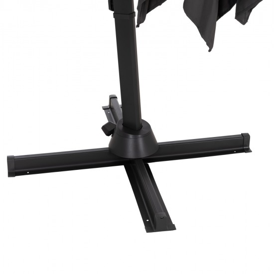 ΟΜΠΡΕΛΑ ΠΙΣΙΝΑΣ JAVANTE HM6623.01 ΓΚΡΙ ΑΛΟΥΜΙΝΙΟ & ΣΚΙΑΣΤΡΟ 2.7x2.7x2.7Yμ