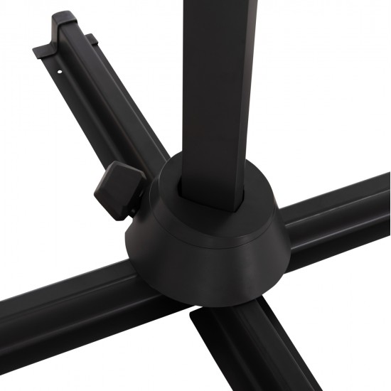 ΟΜΠΡΕΛΑ ΠΙΣΙΝΑΣ JAVANTE HM6623.01 ΓΚΡΙ ΑΛΟΥΜΙΝΙΟ & ΣΚΙΑΣΤΡΟ 2.7x2.7x2.7Yμ