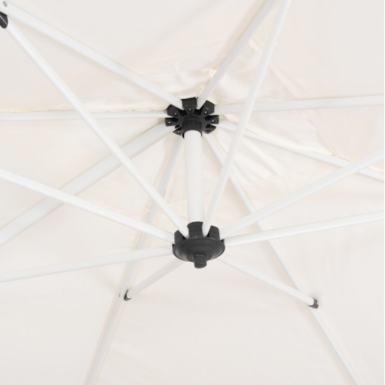 ΟΜΠΡΕΛΑ ΠΙΣΙΝΑΣ JAVANTE HM6623.02 ΛΕΥΚΟ ΑΛΟΥΜΙΝΙΟ & ΣΚΙΑΣΤΡΟ 2.7x2.7x2.7Yμ