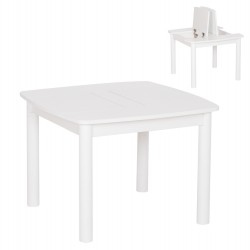ΤΡΑΠΕΖΑΚΙ ΠΑΙΔΙΚΟ ΜΕ ΑΠΟΘ.ΧΩΡΟΥΣ RICKI HM18339.03 MDF & ΣΥΜΗΔΑ ΣΕ ΛΕΥΚΟ 65x65x47Υεκ